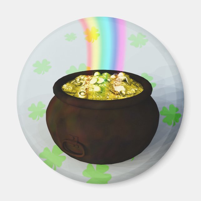 Lucky Pot of Guld Magnet (Framsidan)
