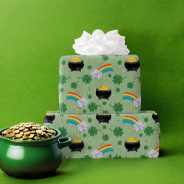 Lucky pots of guld presentpapper