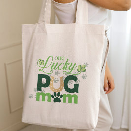 Lucky Pug Mamma St. Patrick's Day Photo Personlig Tygkasse