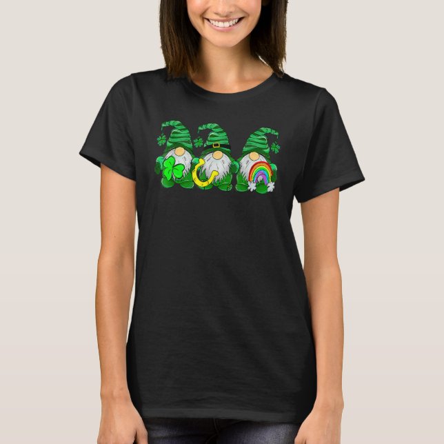 Lucky Rainbow Gnome Happy St Patrick's Day Kids Wo T Shirt (Framsida)