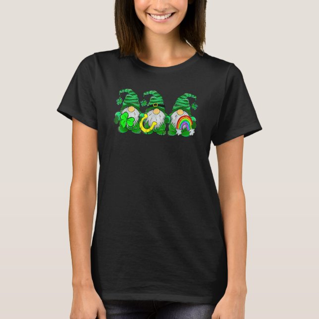 Lucky Rainbow Gnome Lycklig St patrick's day Kids  T Shirt (Framsida)