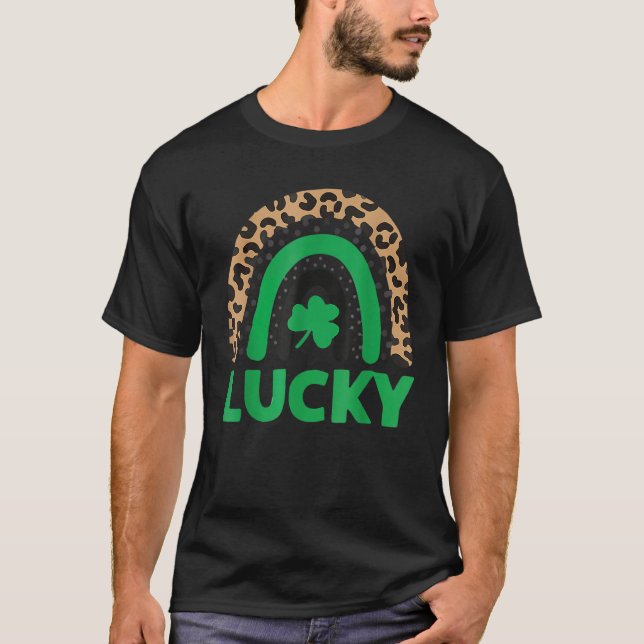 Lucky Rainbow Shamrock St patricks day 2022 Manar  T Shirt (Framsida)