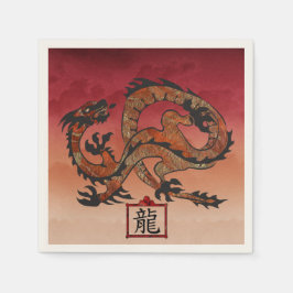 Lucky Red Dragon, 龙 Pappersservett