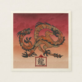 Lucky Red Dragon, 龙 Pappersservett