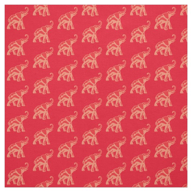 Lucky Red Elephant Tyg (Provkarta)