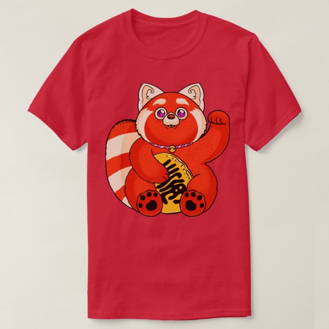 Lucky Red Panda T Shirt (Design framsida)