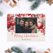 Lucky Red Poinsettia Family Photo