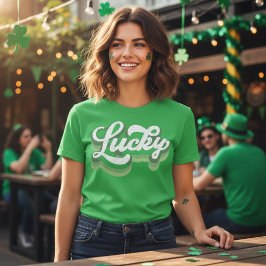 Lucky Retro St patrick's day T Shirt