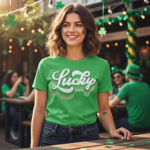 Lucky Retro St patrick's day T Shirt