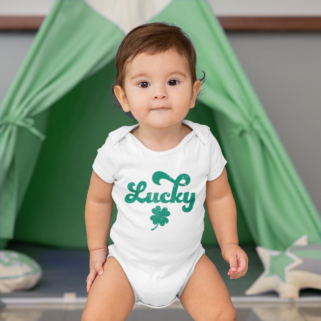 Lucky | Retro-St patrick's day T Shirt (Skapare uppladdad)