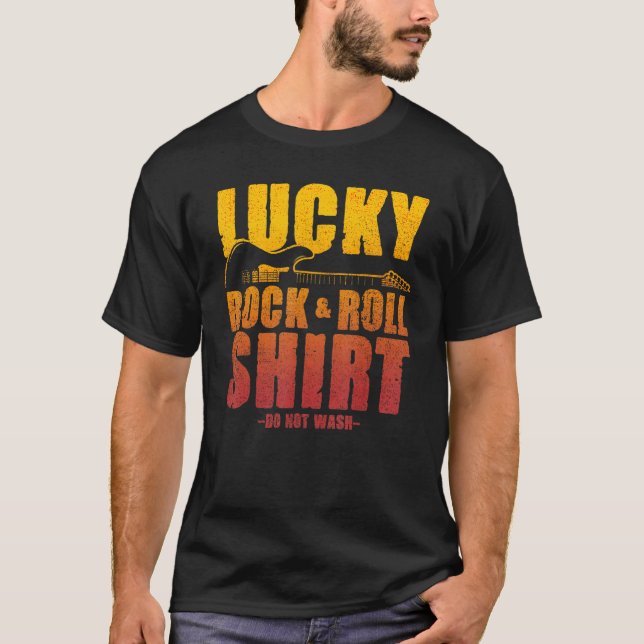 Lucky Rock and roll T Shirt (Framsida)