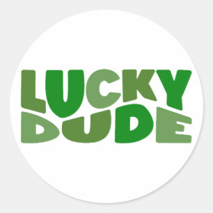 Lucky 🍀 runt klistermärke