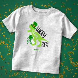 Lucky Saurus Rex Dinosaur St. Patrick's Day T Shirt