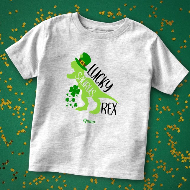 Lucky Saurus Rex Dinosaur St. Patrick's Day T Shirt (Skapare uppladdad)