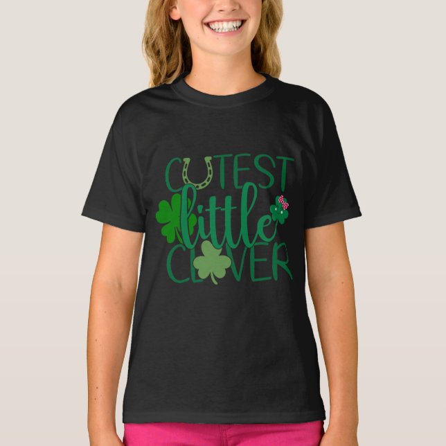 Lucky Saurus Rex - St. Patrick's Day Dinosaur T Shirt (Framsida)