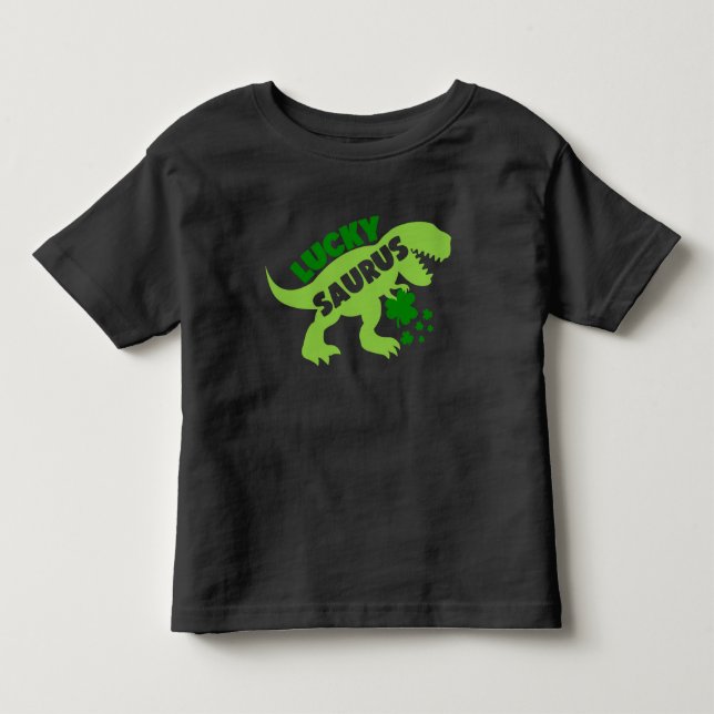 Lucky Saurus - St. Patrick's Day Dino T Shirt (Framsida)