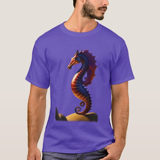 Lucky Sea Horse-vän T Shirt (Framsida)