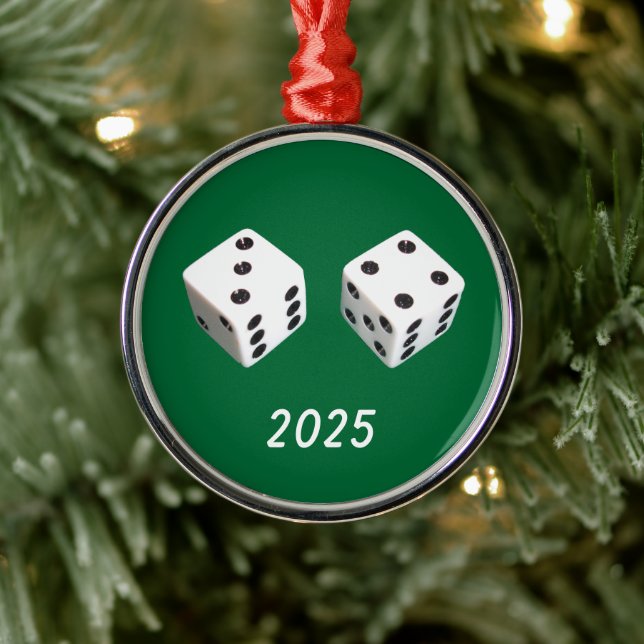 Lucky Seven Dice Roll Julgransprydnad Metall (Träd)