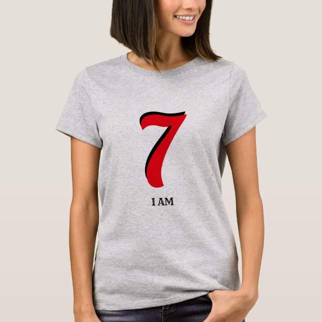 Lucky Seven jag är T Shirt (Framsida)