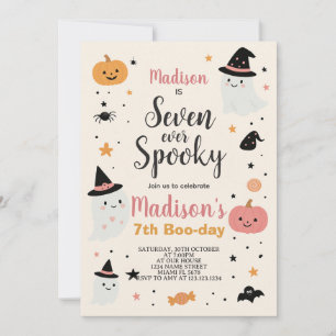 Lucky Seven Kids Halloween Birthday-inbjudan Inbjudningar