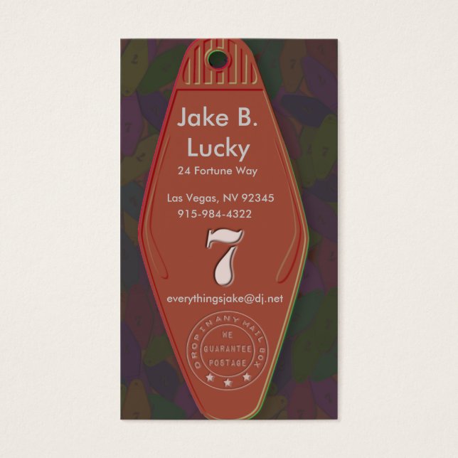 Lucky Seven Motel Nyckel Visitkort (Framsidan)