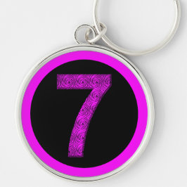 Lucky Seven Vibrational Spiral Nyckelring