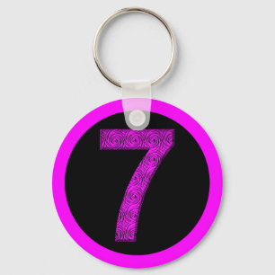 Lucky Seven Vibrational Spiral Nyckelring