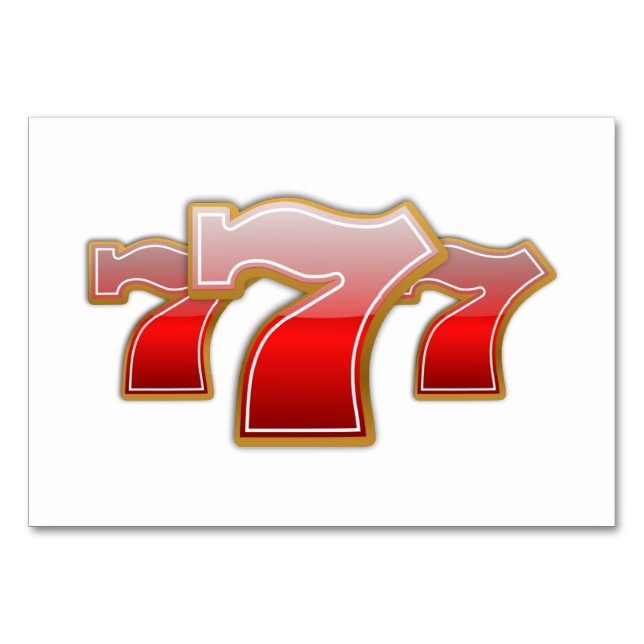 Lucky Sevens - Slot Maskin Jackpot Bordsnummer (Framsidan)