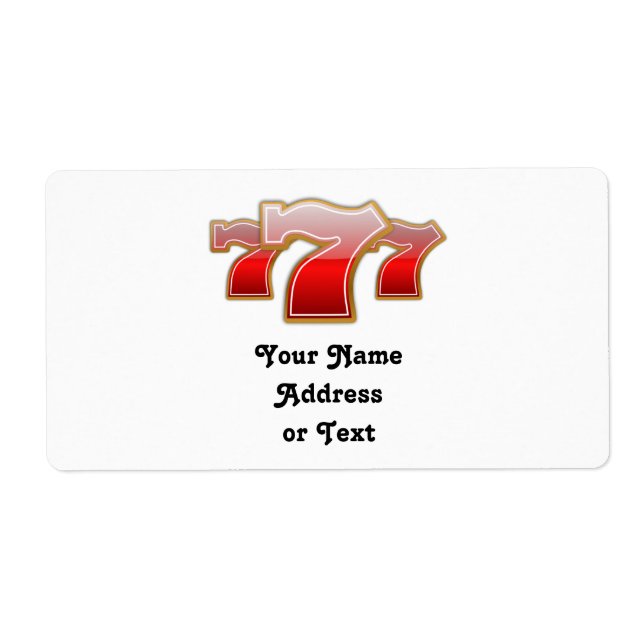 Lucky Sevens - Slot Maskin Jackpot Fraktsedel (Framsidan)