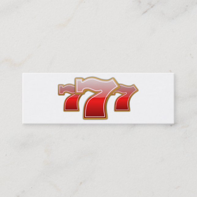 Lucky Sevens - Slot Maskin Jackpot Mini Visitkort (Framsida)