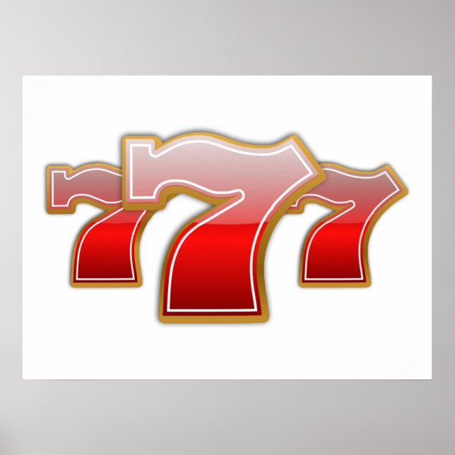 Lucky Sevens - Slot Maskin Jackpot Poster (Framsidan)