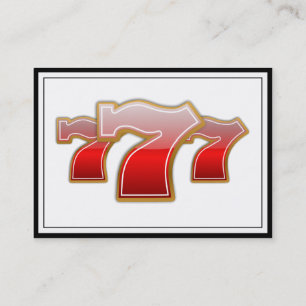 Lucky Sevens - Slot Maskin Jackpot Visitkort
