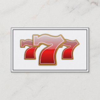 Lucky Sevens - Slot Maskin Jackpot Visitkort