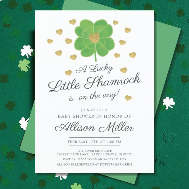 Lucky Shamrock är på väg att visa sig vara babyska Inbjudningar (Skapare uppladdad)