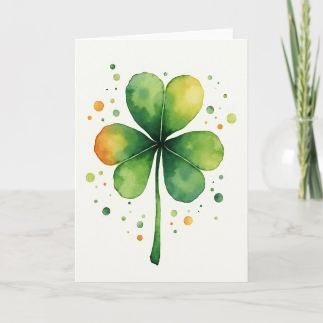 Lucky Shamrock Art Card Kort (Framsida)