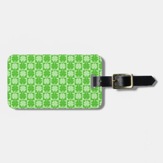 Lucky Shamrock Bagagebricka (Horisontell Framsida)