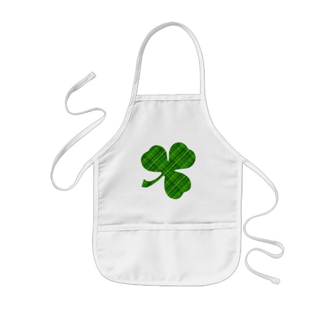 Lucky Shamrock Barn Apron Barnförkläde (Framsidan)