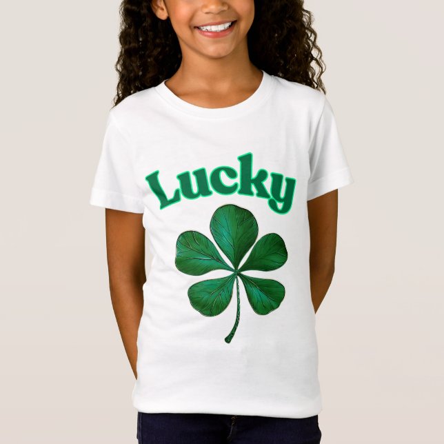 Lucky Shamrock Celebrate St. Patrick's Day T Shirt (Framsida)