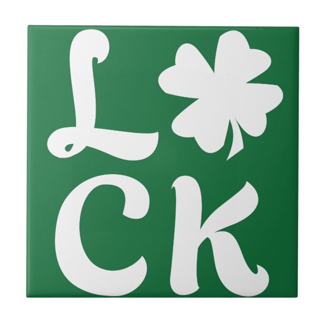 Lucky Shamrock Kakelplatta (Framsidan)