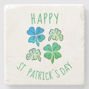 Lucky Shamrock Klöver Lycklig St. Patrick's day S Stenunderlägg