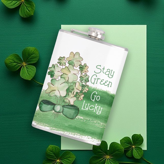 Lucky Shamrock Klöver Watercolor Fickplunta (Skapare uppladdad)