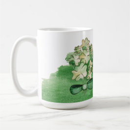 Lucky Shamrock Klöver Watercolor Kaffemugg