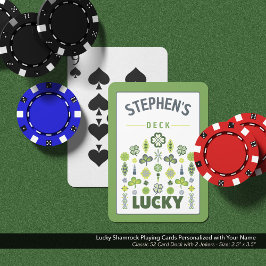 Lucky Shamrock Namn Personlig Casinokort