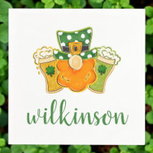 Lucky Shamrock Öl Leprechaun St Patrick's Namn