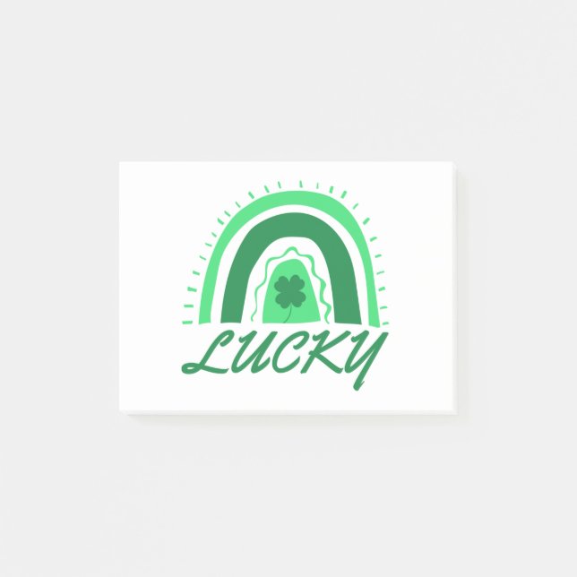 Lucky Shamrock Rainbow Post-it Block (Framsida)