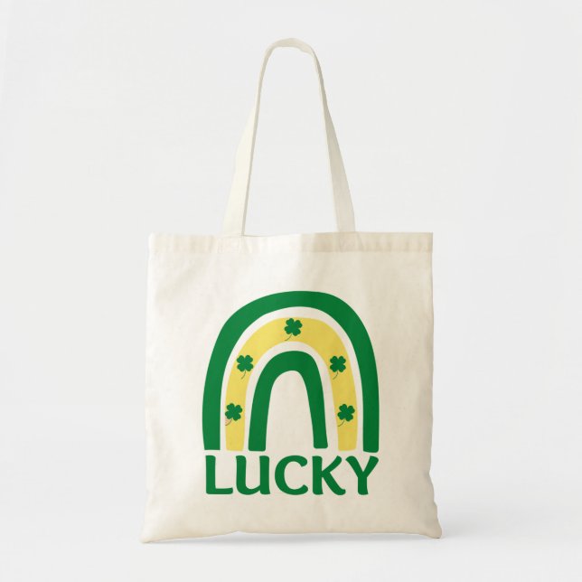 Lucky Shamrock Rainbow St Patricks Tygkasse (Framsidan)