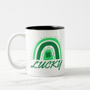 Lucky Shamrock Rainbow Två-Tonad Mugg
