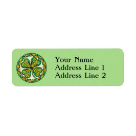 Lucky Shamrock Returadress Etikett