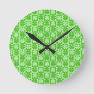 Lucky Shamrock Rund Klocka