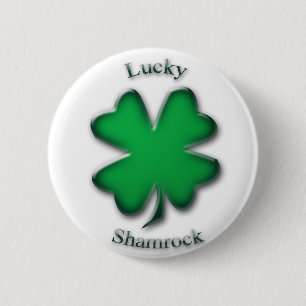 Lucky Shamrock Saint patrick's day Button Knapp